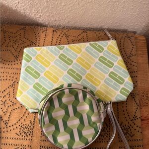 Clinique Green and Yellow Cosmetic Bag Set